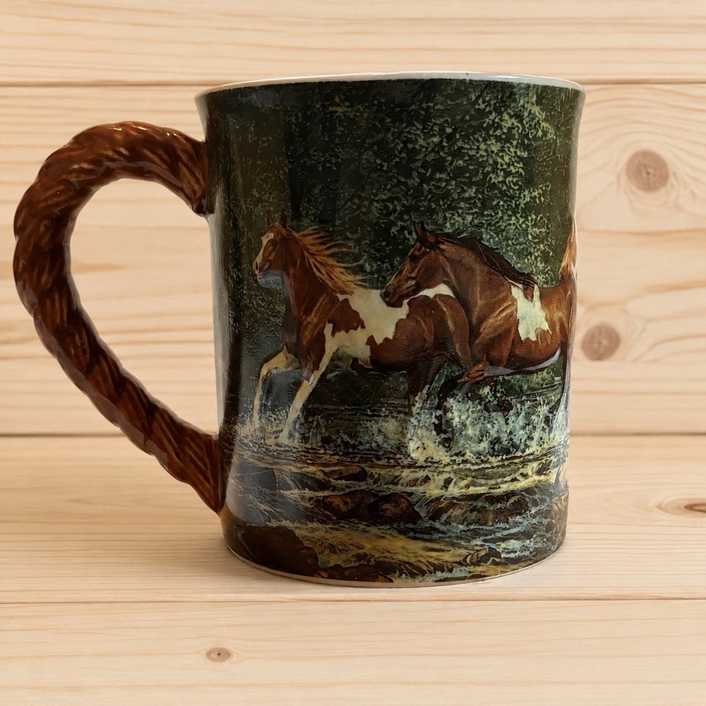 Wild Wings Spring Creek Run 15 oz Ceramic Sculpted Coffee Mug Chris Cummings[H]